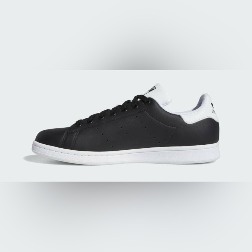 EUC [Adidas] Originals Stan Smith J 'Black/White Low-Top Sneakers Youth Kids 3.5 - Picture 4 of 15